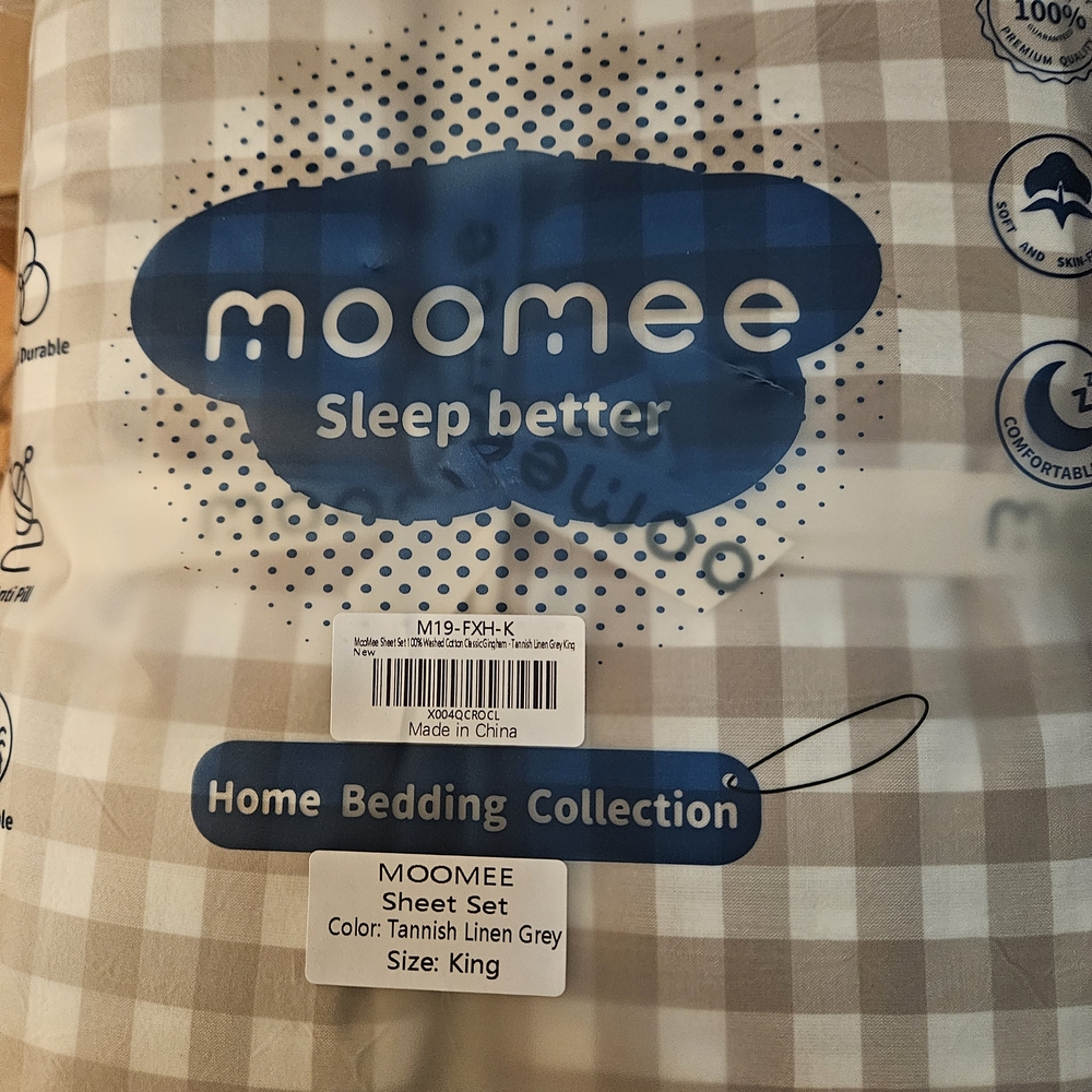 King Sheet Set in Linen Gray